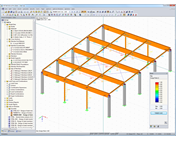 Representação 3D com resultados de dimensionamento do TIMBER AWC