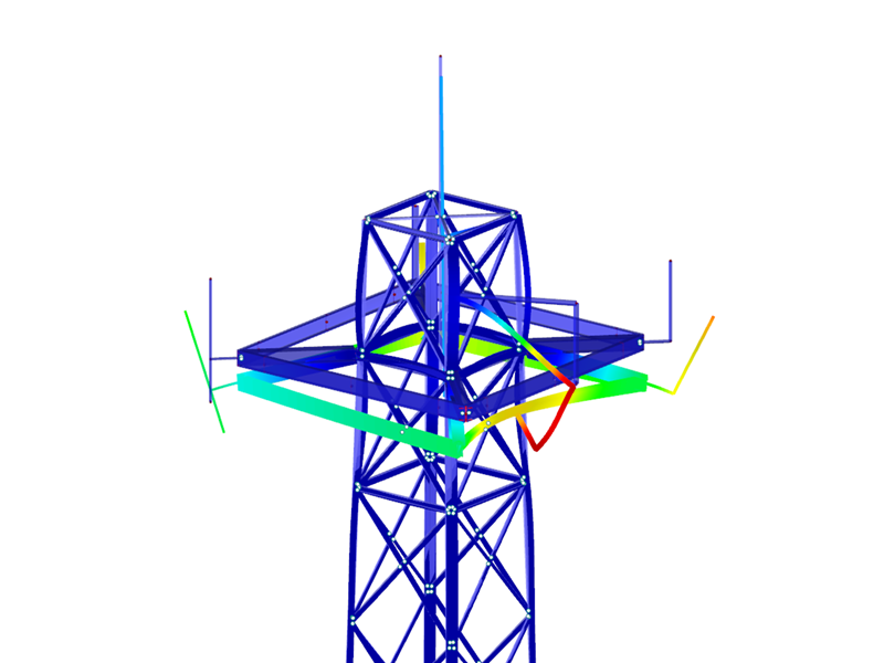 Modelo de uma torre triangulada