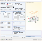 Windlast auf vertikale Wände mit Dach