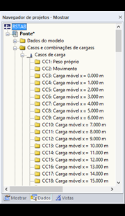 Generierte Lastfälle in RSTAB
