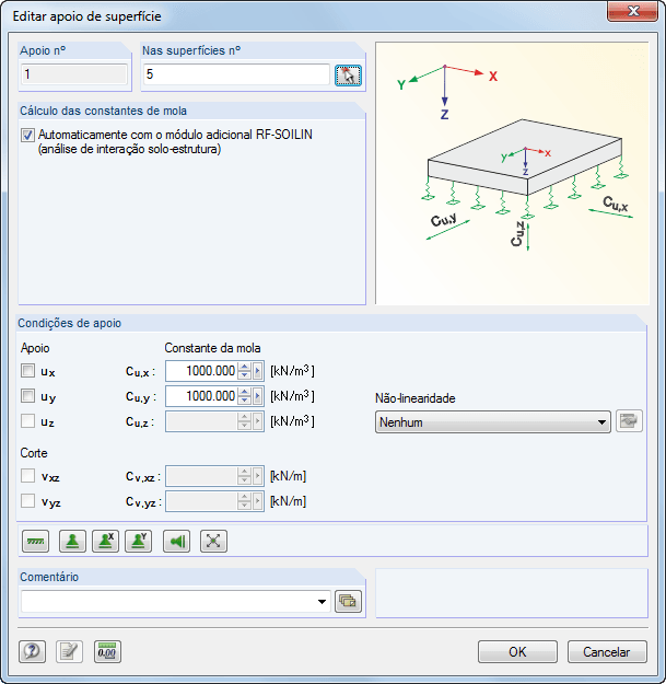 Berechnungsoption für RF-SOILIN in RFEM