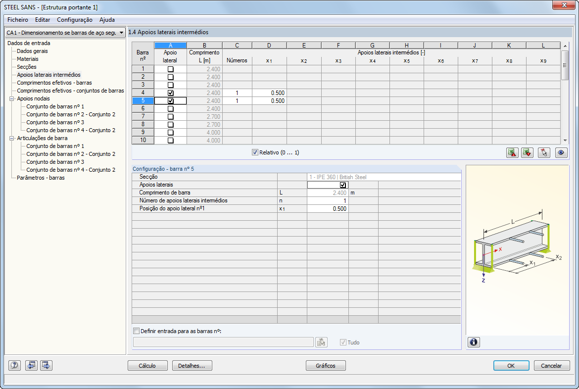 Nachweise lastfallweise