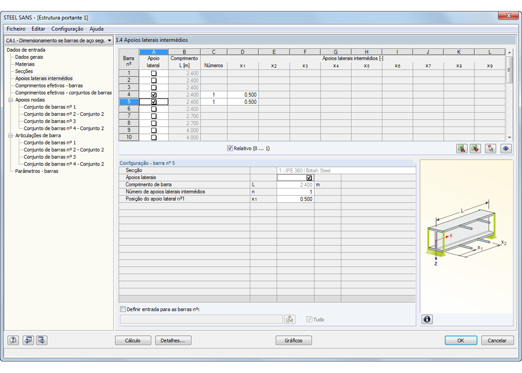 Nachweise lastfallweise