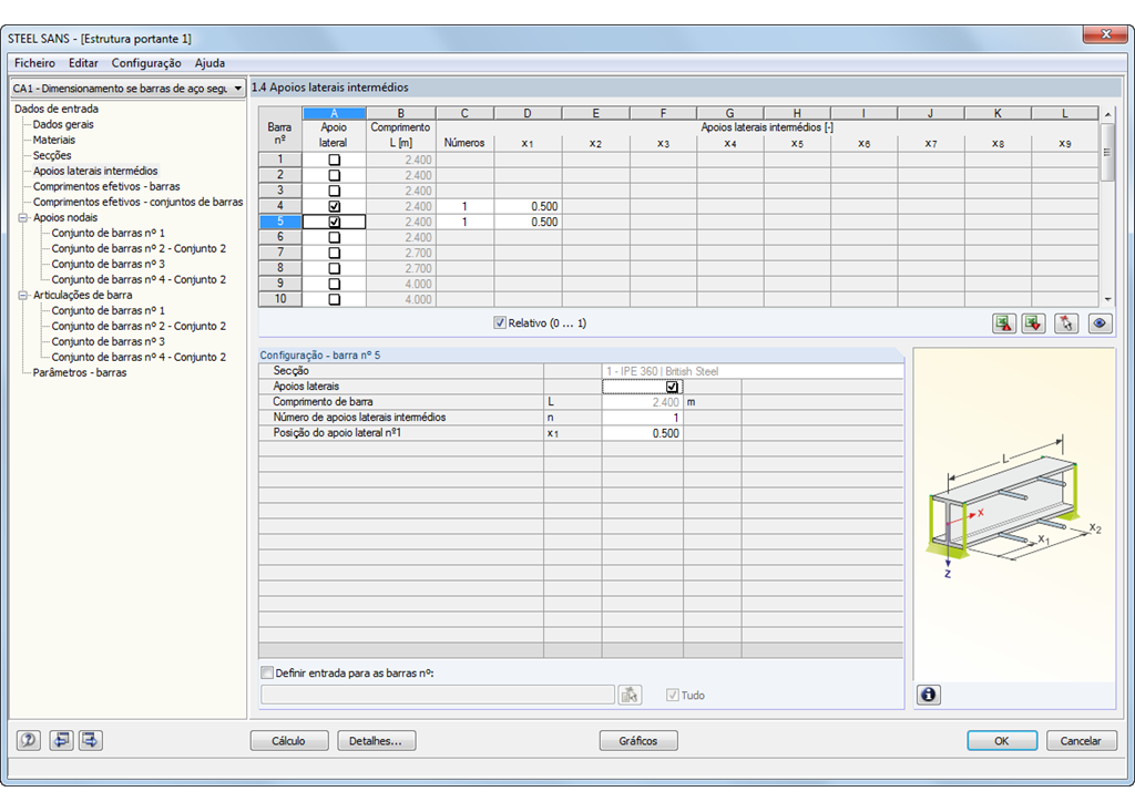Nachweise lastfallweise