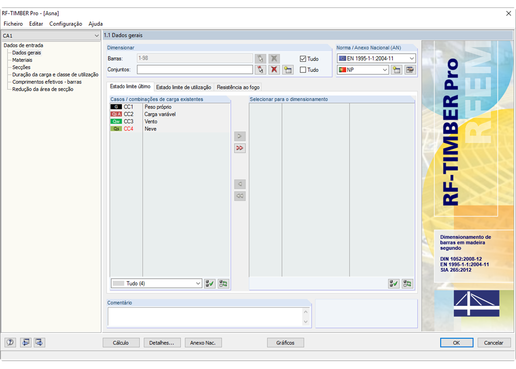Tabelle 1.1 Basisangaben - Tragfähigkeit