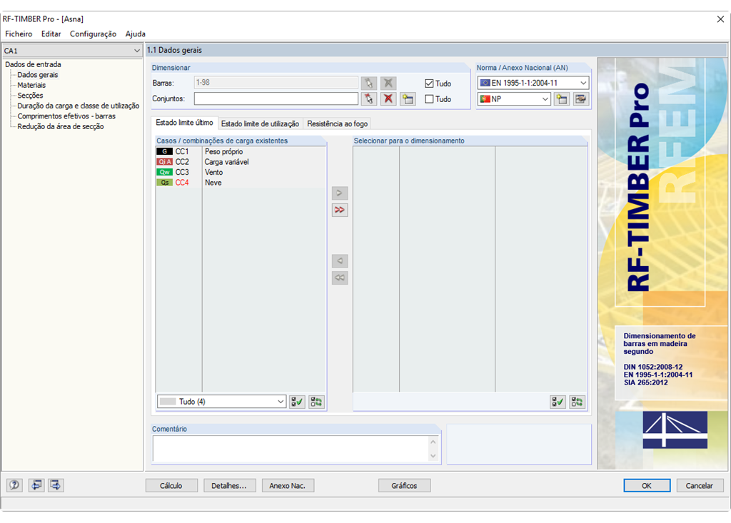Tabelle 1.1 Basisangaben - Tragfähigkeit