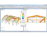 Diferentes vistas no RFEM com relação de cálculo