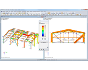 Diferentes vistas no RFEM com relação de cálculo