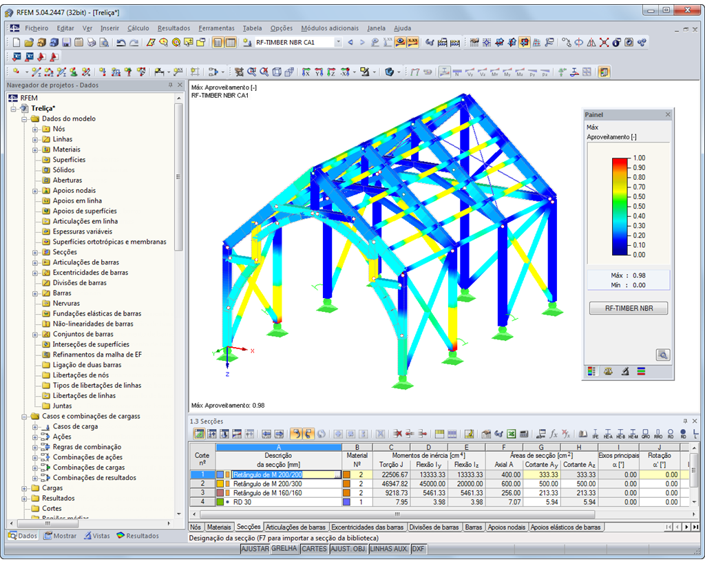 Representação 3D com relação de cálculo