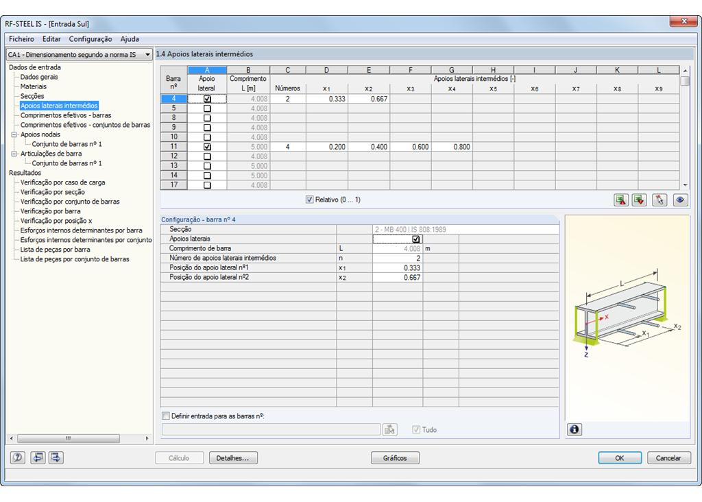 Seitliche Zwischenlager