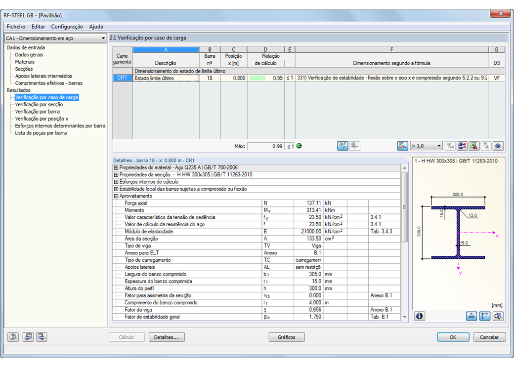Nachweise lastfallweise