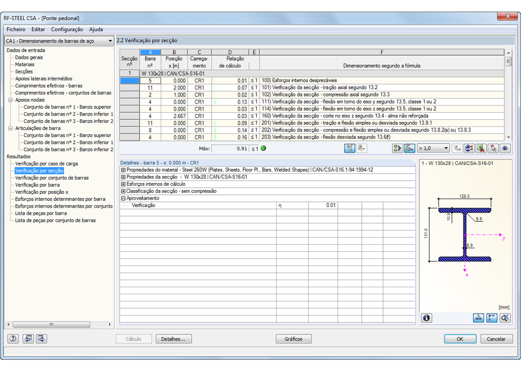 Maske 2.2 Nachweise querschnittsweise