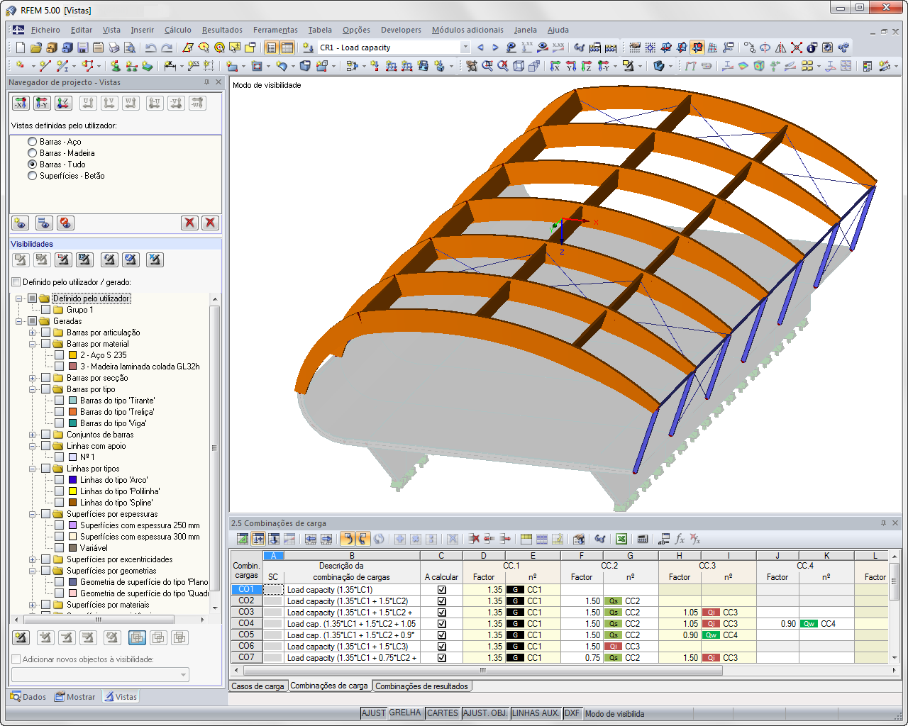 Navegador de projetos – Vistas