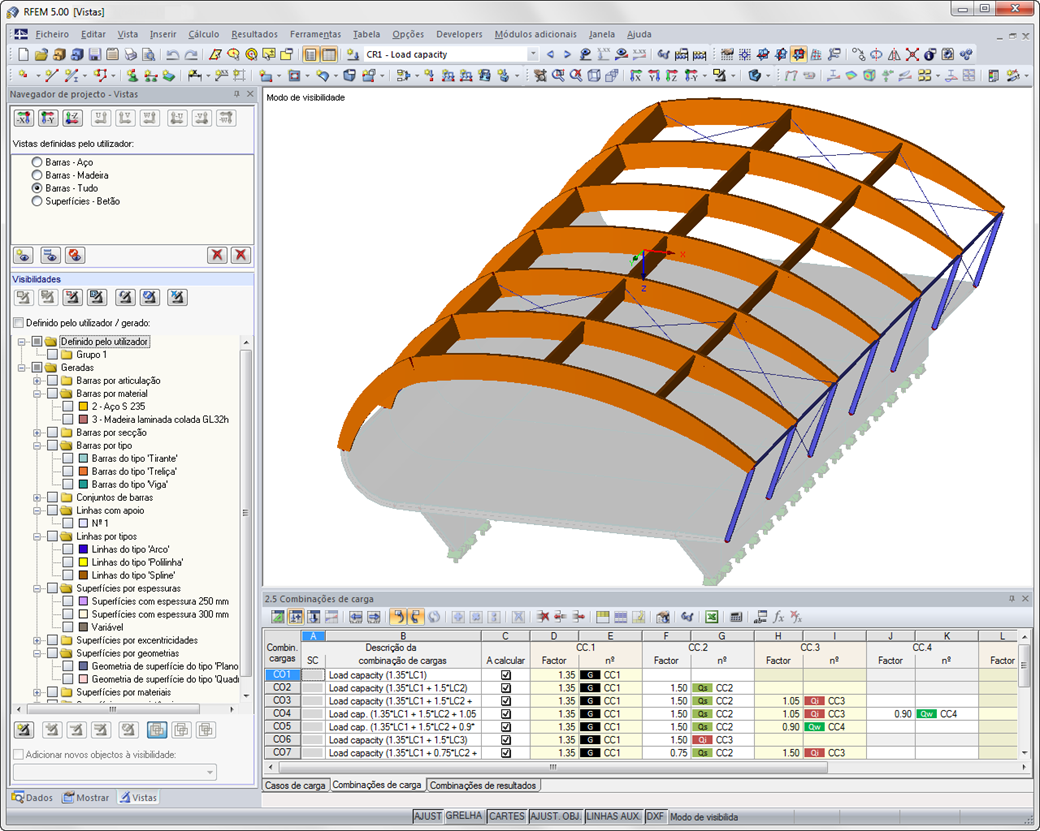 Navegador de projetos – Vistas