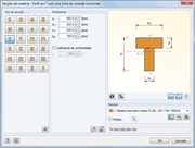 Eingabe eines zusammengesetzten T-Querschnittes