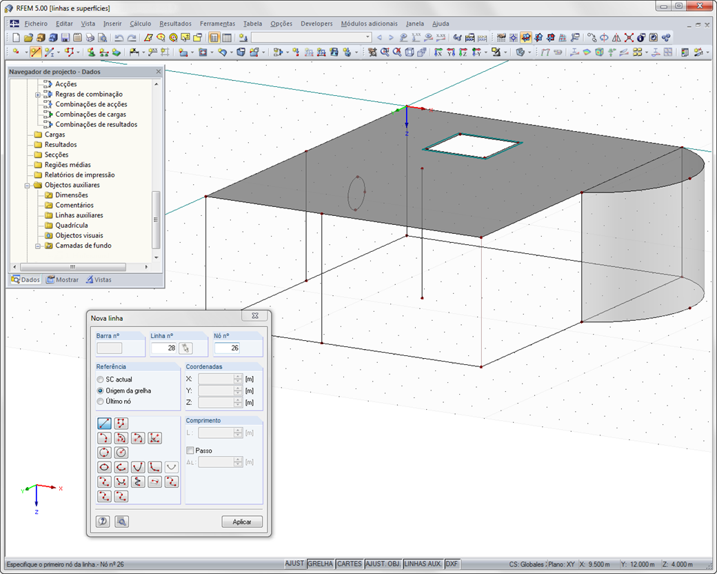 Grafische Modellierung über Hintergrund-Folien