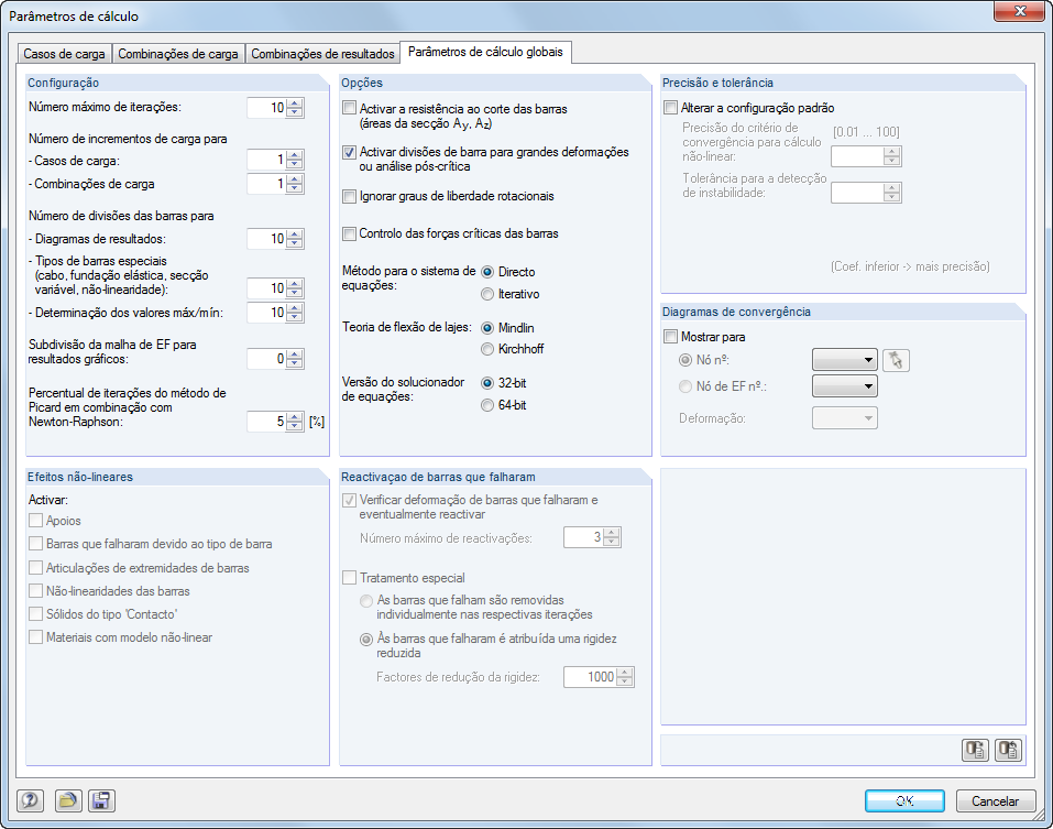 Globale Berechnungsparameter