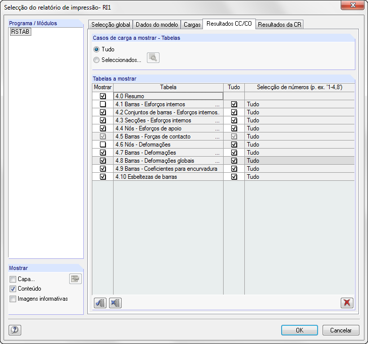 Selektion im Ausdruckprotokoll