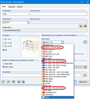 Spezielle Einstellungen für den Holzbau in den Basisangaben
