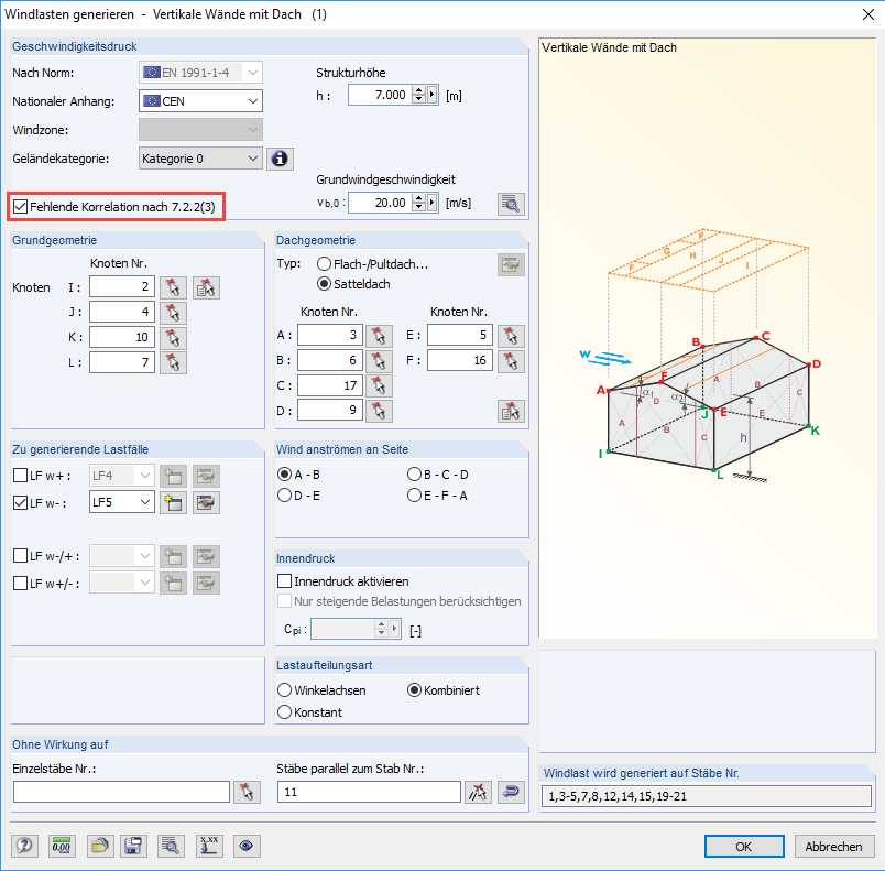 Gerar cargas de parede