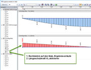 Anzeige der Längsschubkraft VL