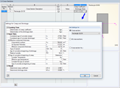 Window '1.3 Cross-Sections' with Settings for Creep and Shrinkage