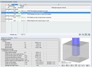 Janela 3.1 Dimensionamento - resumo incluindo detalhes de resistência de perfil do pilar