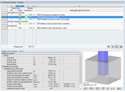 Janela 3.1 Dimensionamento - resumo incluindo detalhes de resistência de perfil do pilar