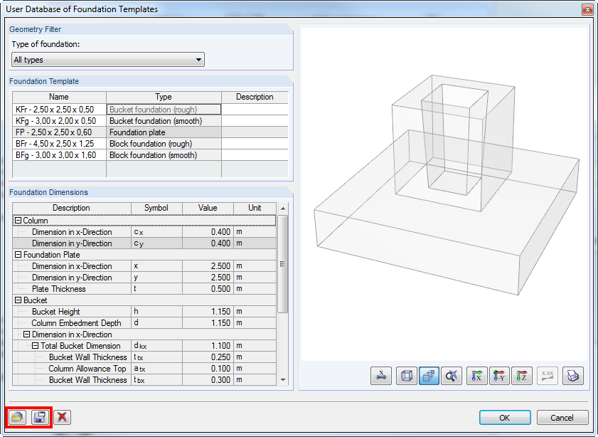 Importar/exportar modelos de fundação
