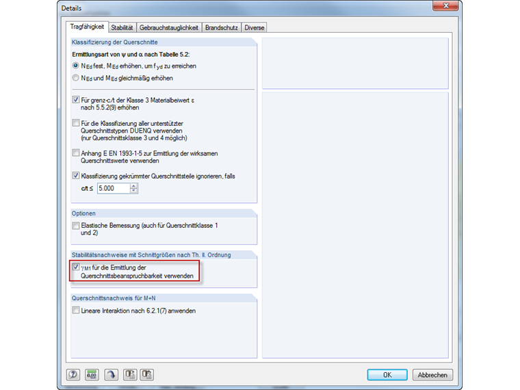 Kleinster Vergrößerungsfaktor für Biegeknicken in Rahmenebene