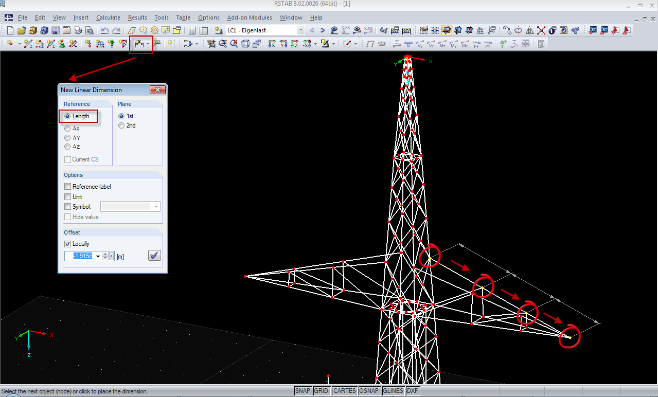 Dimensionamento de correntes assimétricas