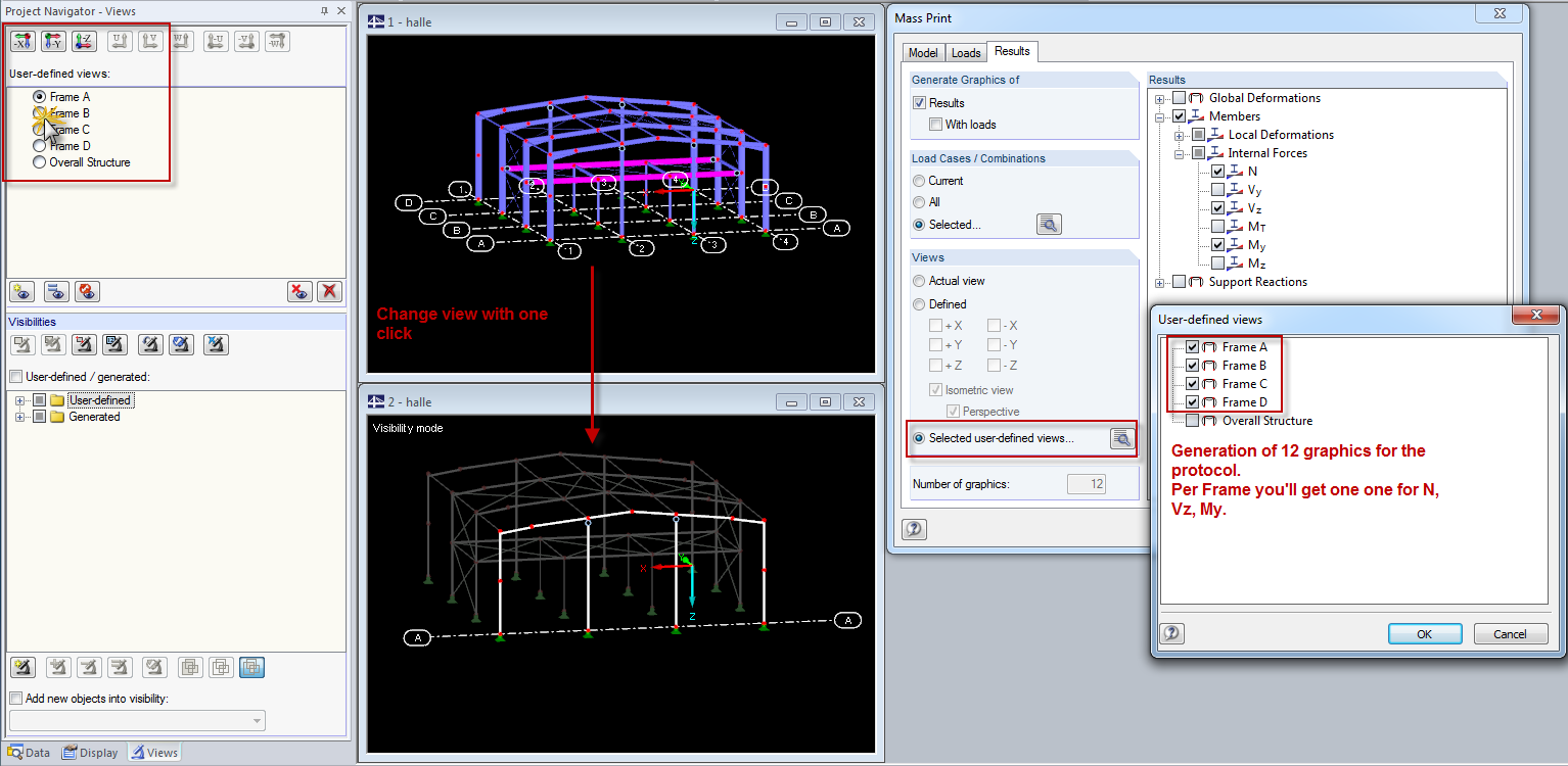 Alternar entre vistas