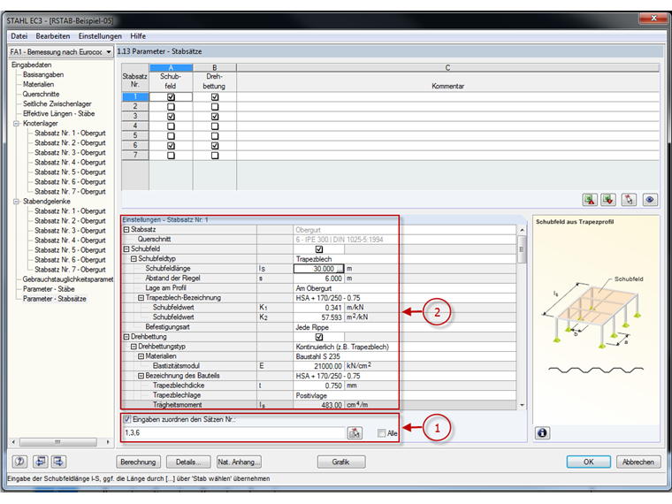 Atribuir parâmetros a várias barras ou conjuntos de barras