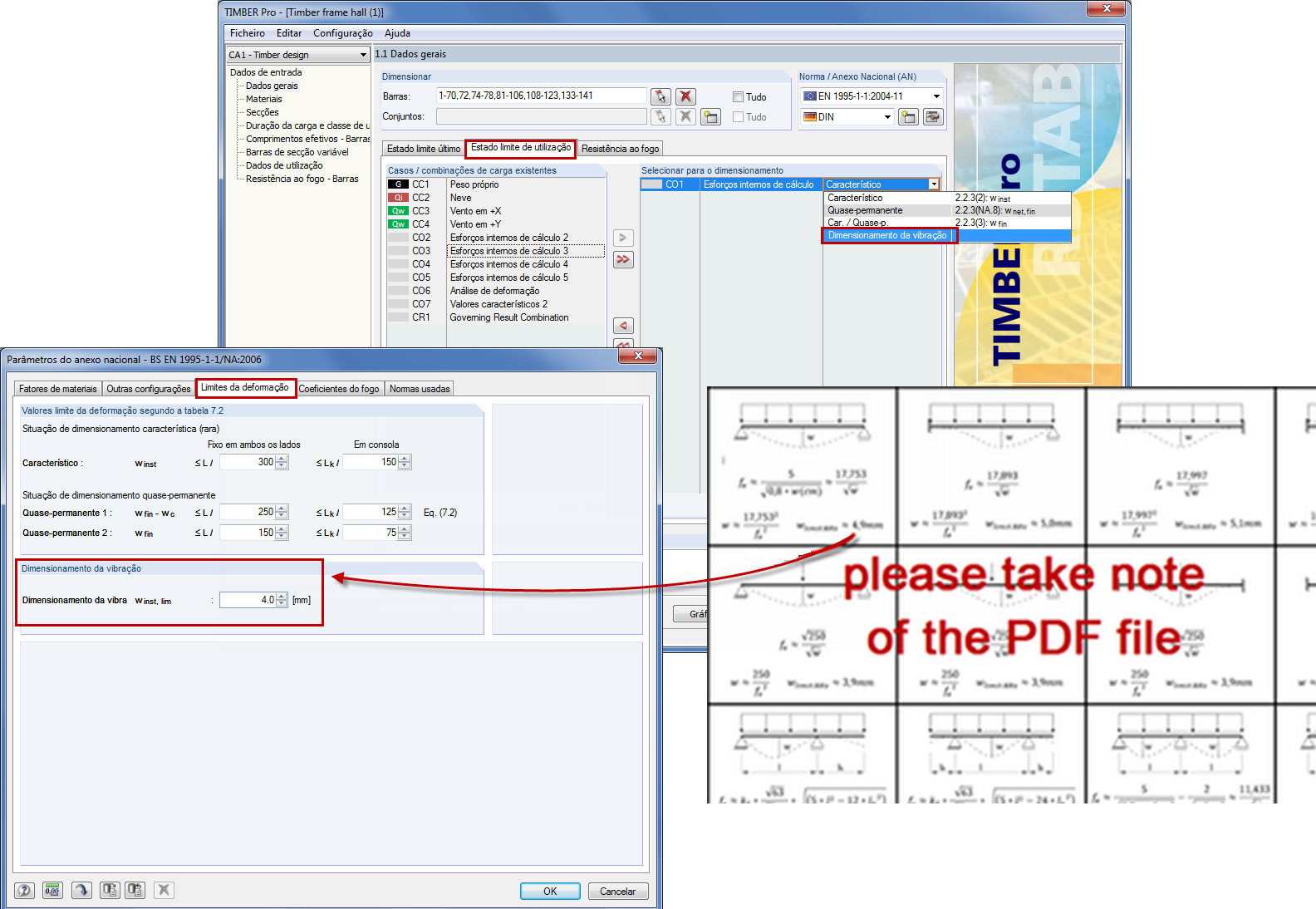viga contínua de três vãos