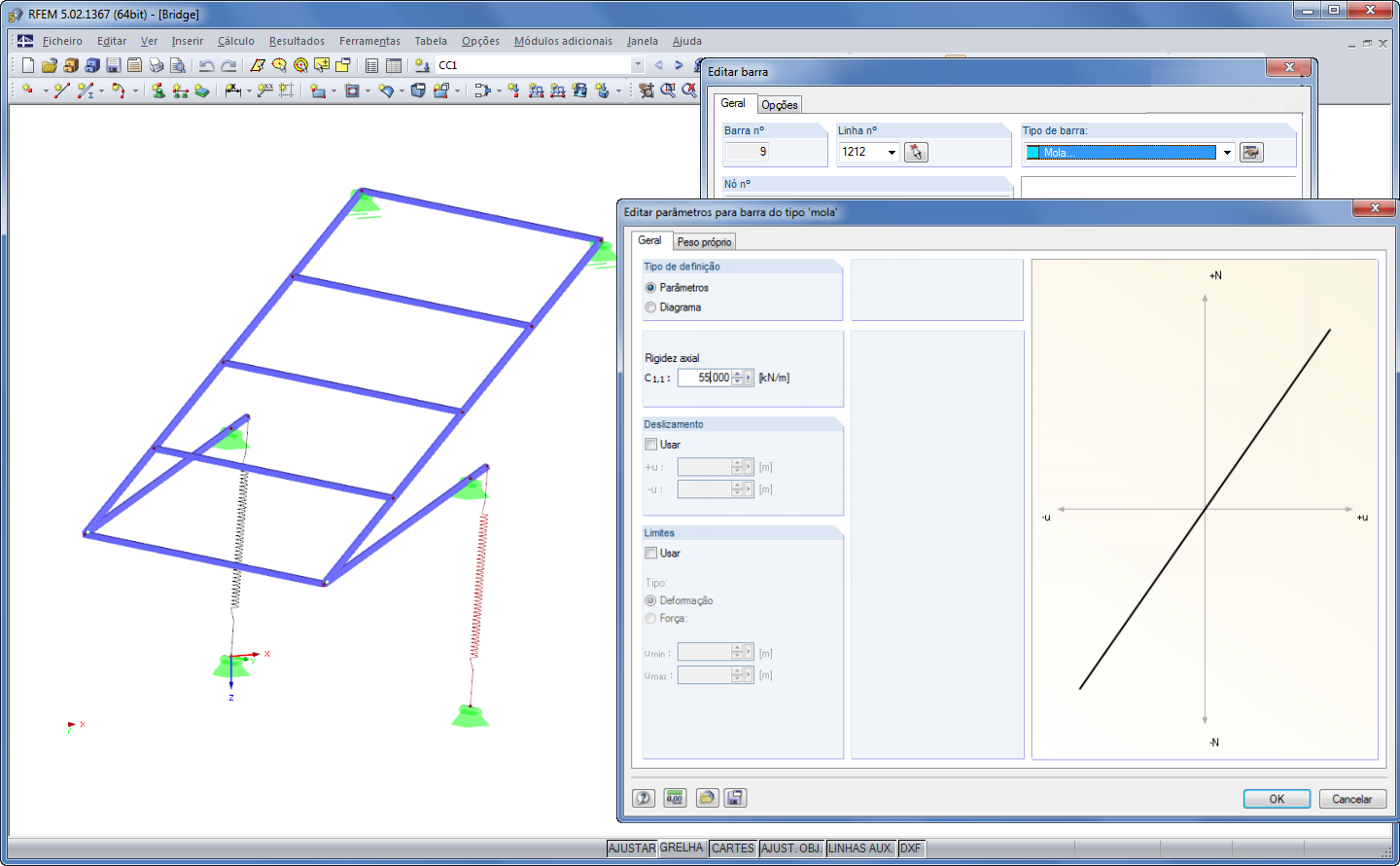 Tipo de barra "Mola"