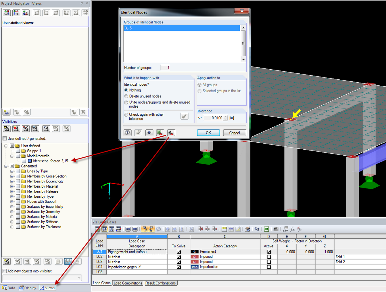 Ansichten aus Modellkontrolle erstellen