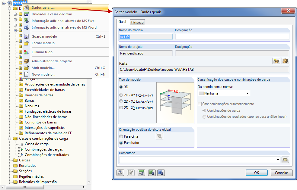 Alteração do sistema de coordenadas global posteriormente