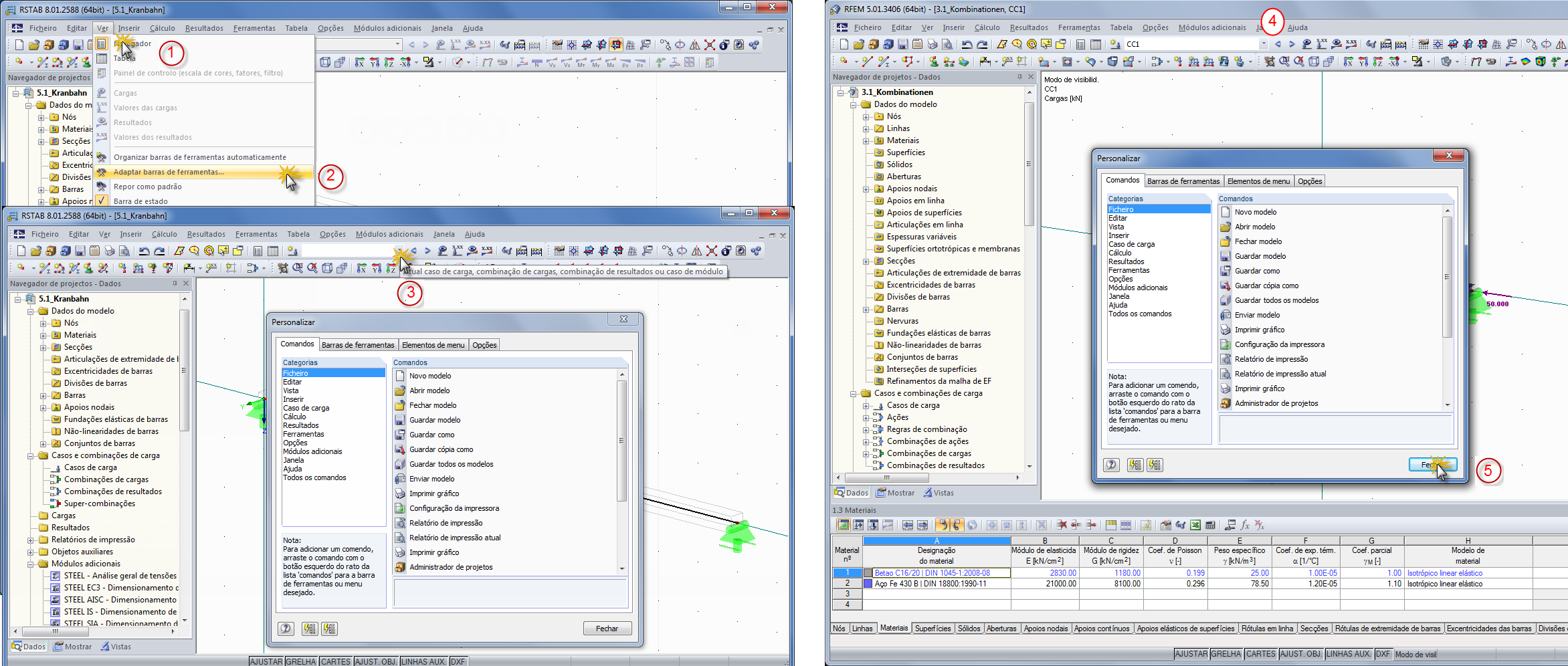 Melhorar barra de ferramentas de visualização