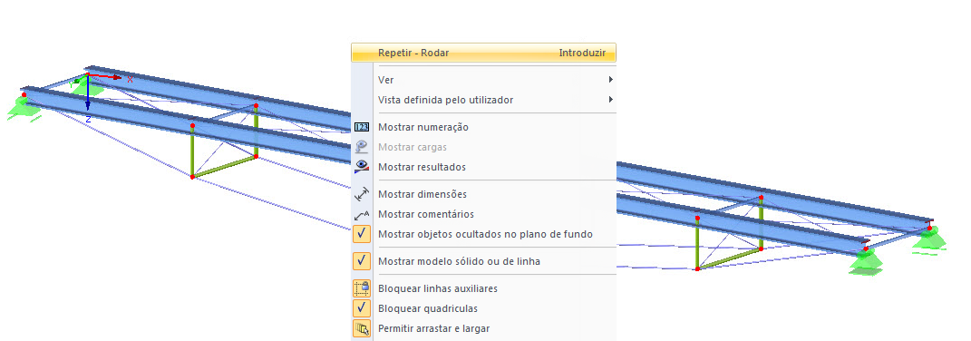 Dlubal RFEM 5 e RSTAB 8 - Repetir última ação