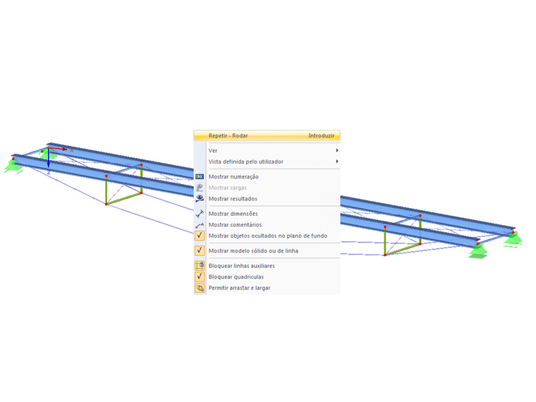Dlubal RFEM 5 e RSTAB 8 - Repetir última ação