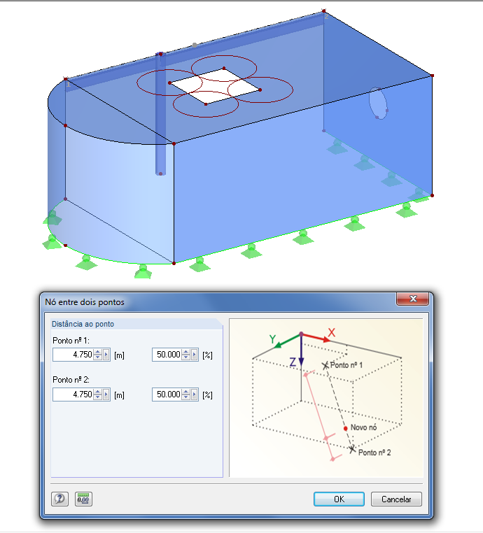 Nó entre dois pontos