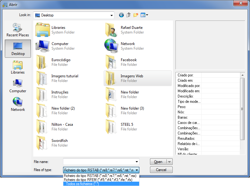 Abrir o modelo do RX-TIMBER no RFEM 5 ou RSTAB 8