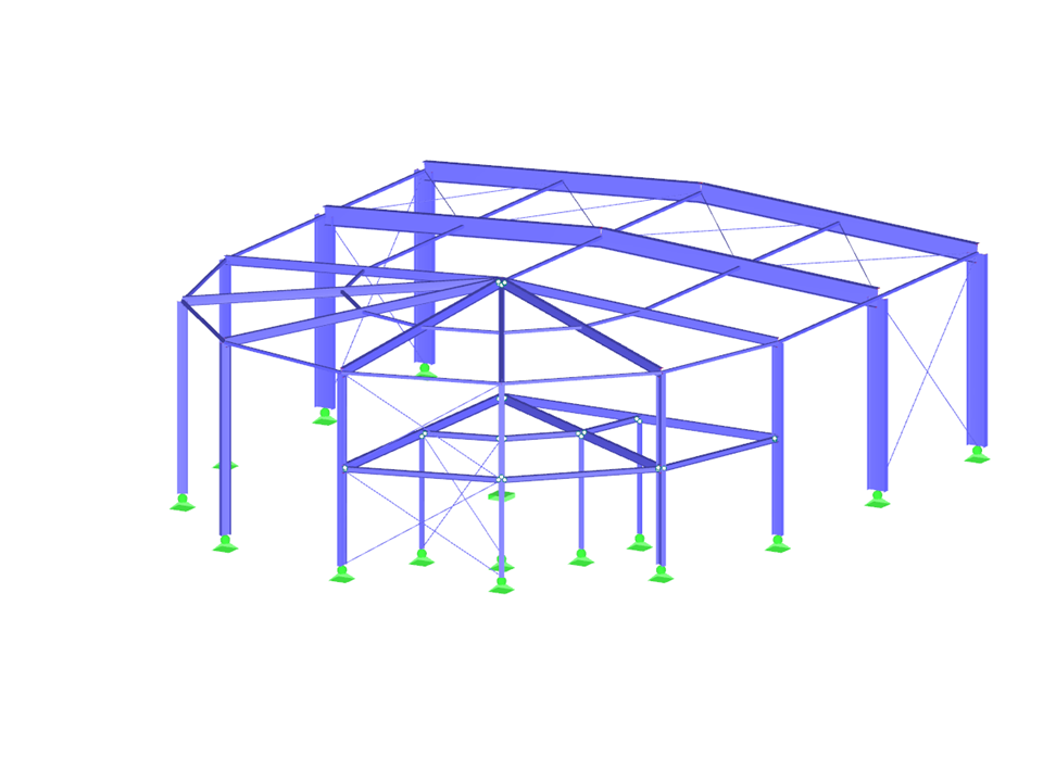 Pavilhão com anexo redondo