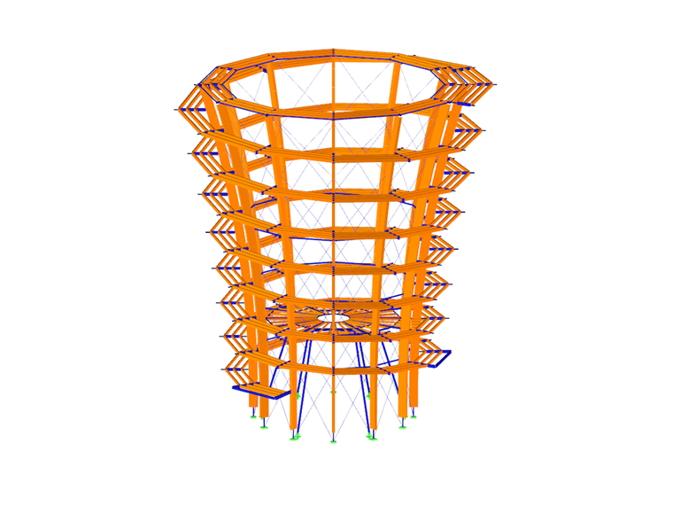 Torre de observação na floresta Steigerwald, Alemanha