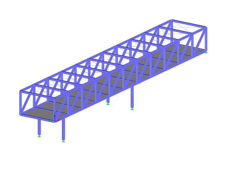 Modelo 3D de projeto de cliente "Pavilhão gimnodesportivo triplo em Passau, Alemanha" (© Statik Breinbauer | Engenheiros de estruturas)