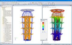 Modelo de torre Ester no RFEM