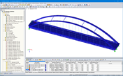 Modelo em 3D da ponte rodoviária B 10 de Güsen no RSTAB (© grbv)