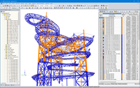 Modelo RFEM do Sky Walk em Dolní Morava