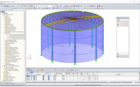 Modelo 3D de tanque de água no RFEM (© Rocky Summit EC)