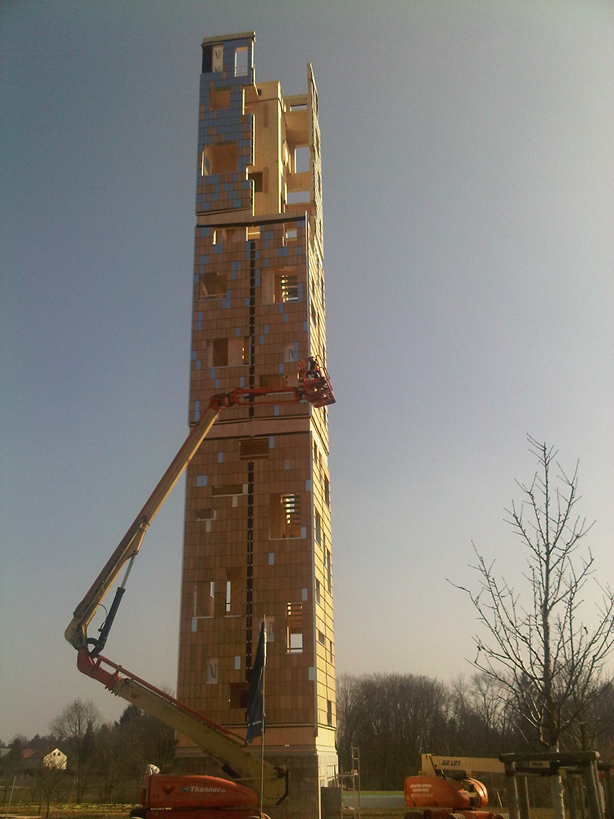Torre de observação "Himmelsstürmer" em Schwäbisch Gmünd, Alemanha